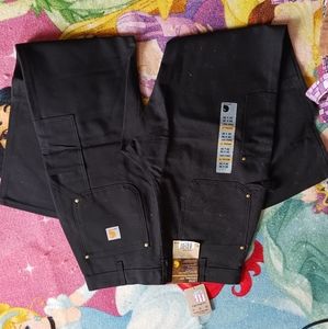 Carhartt Double Knee Black Loose Original Fit Jeans 34 x 30 B01